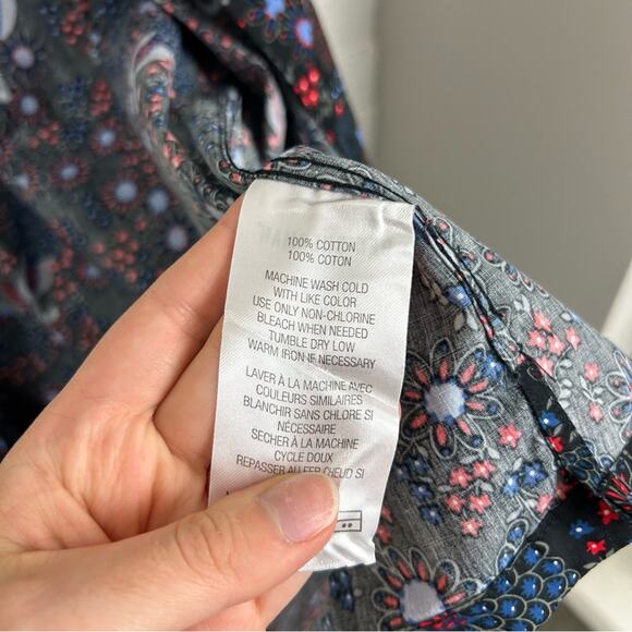 Ben Sherman Men’s Peacock Floral Short Sleeve Button Down Shirt Size L - Picture 5 of 10